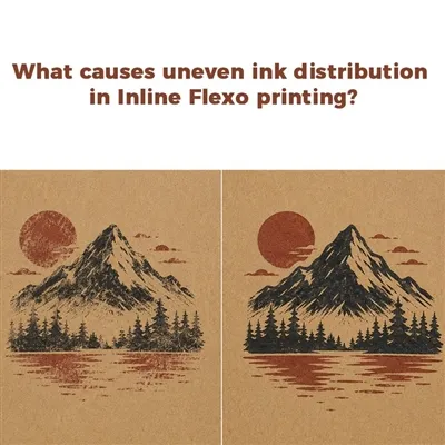 Što uzrokuje neravnomjernu raspodjelu tinte u linijskom flexo tisku?